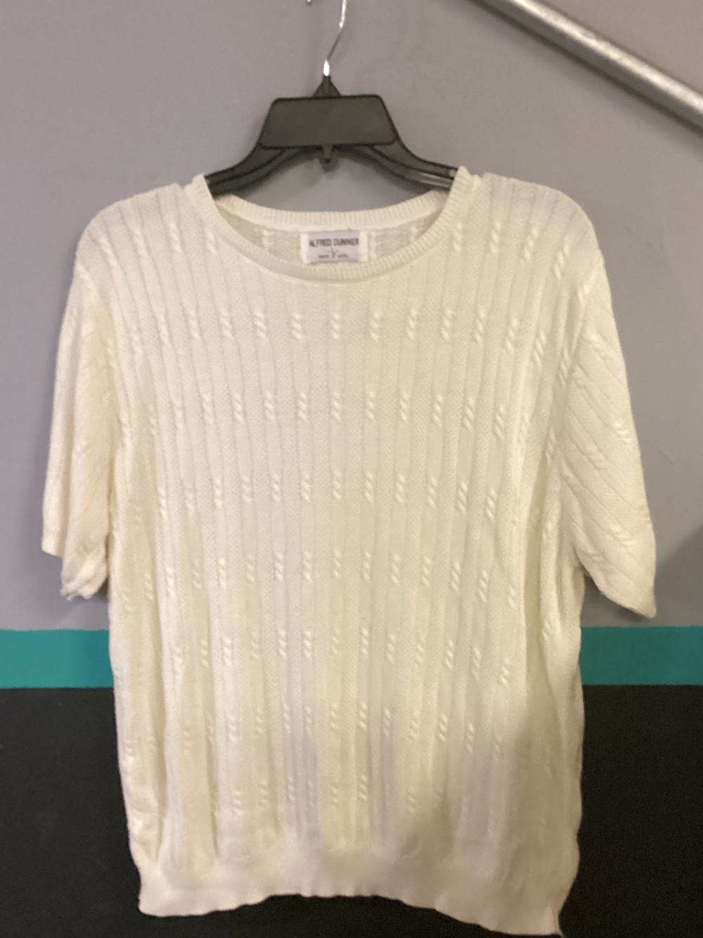 Alfred Dunner Cream Short-Sleeve Knit Tee